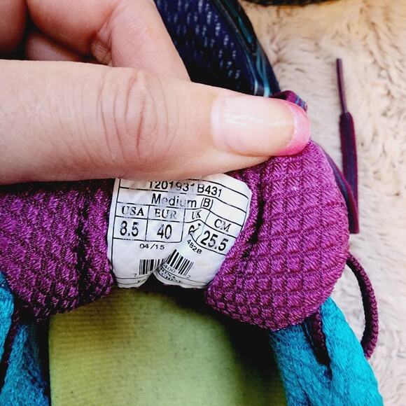 BROOKS GHOST TEAL/PURPLE ATHLETIC SHOES SIZE 8.5 - Picture 12 of 12